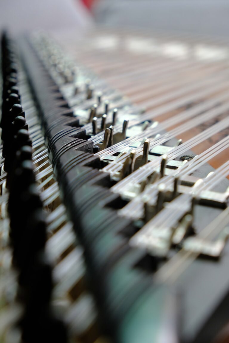 Qanun instrument close up